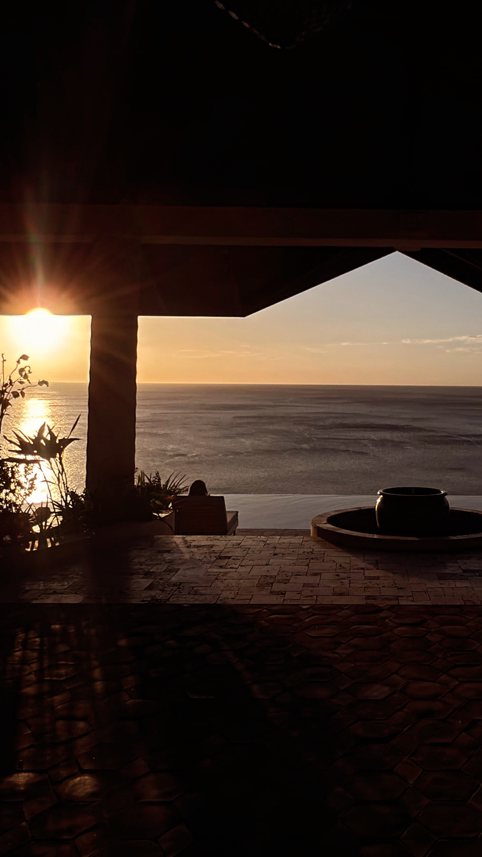 Sunset from the covered patio