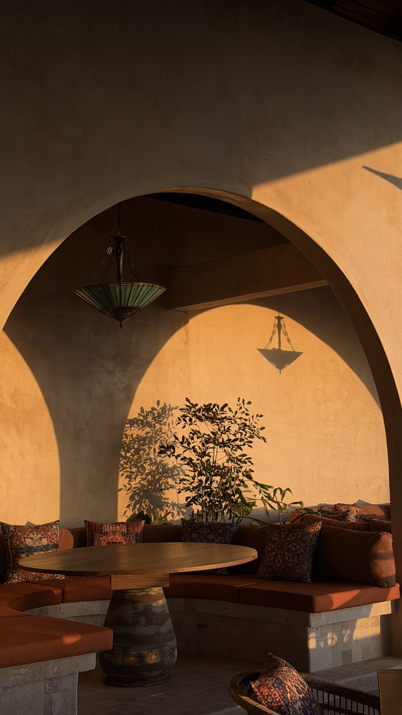 Rocky coastline at sunset