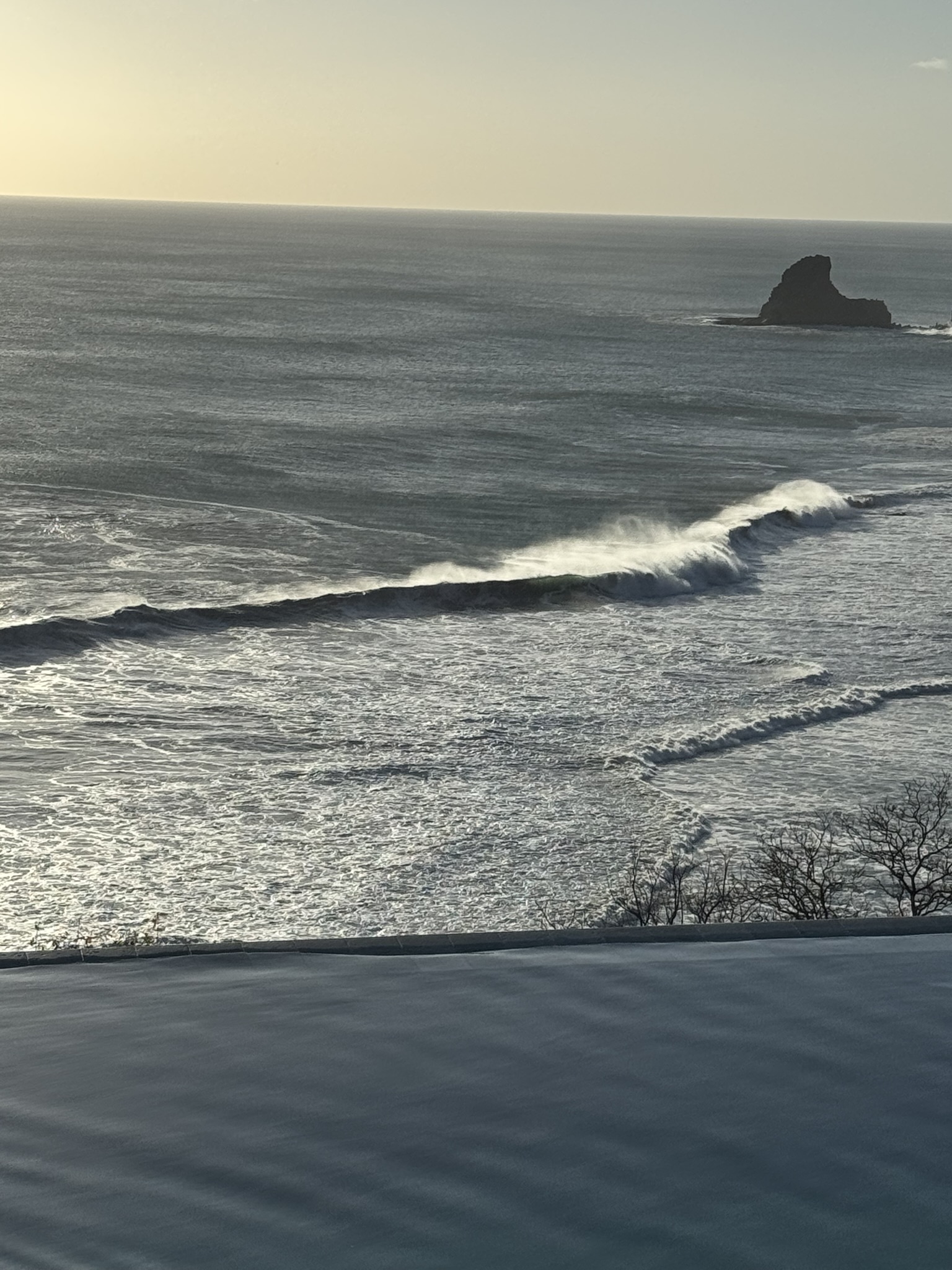 Sunset swimmers at the infinity pool